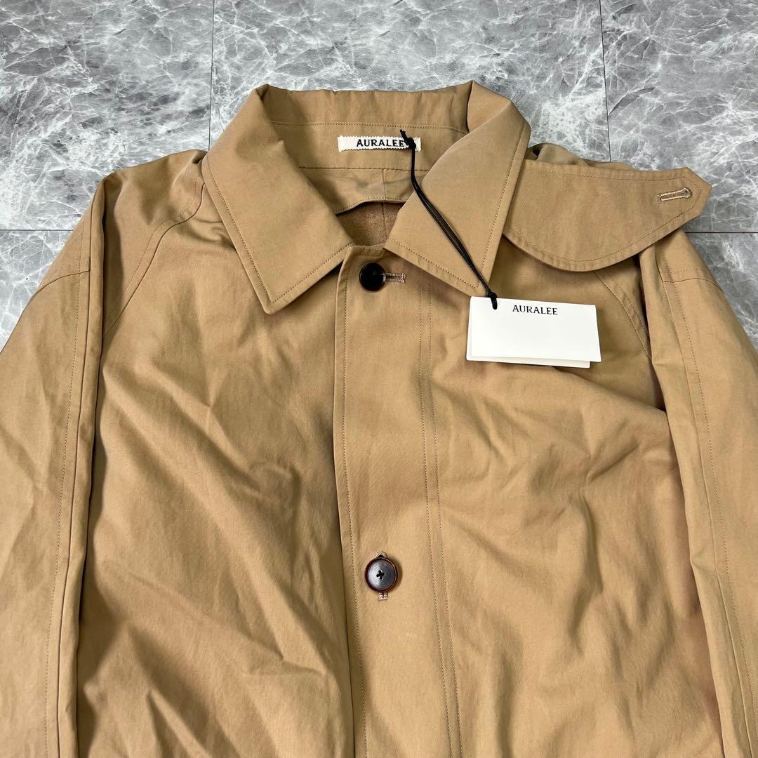 定価13.2　タグ付　オーラリー　ステンカラーコート　ベルト　ライナー　ベージュ