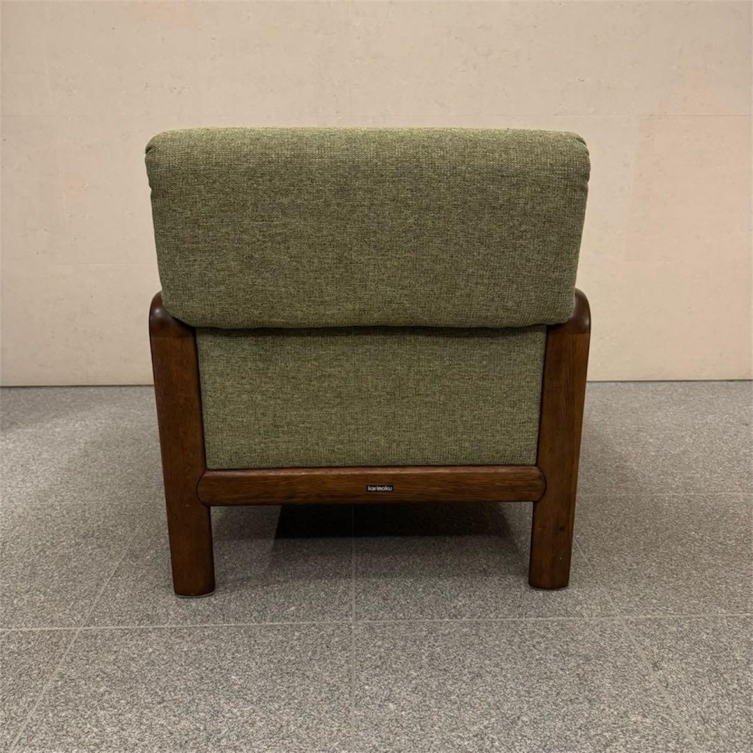 オールドカリモク パネルアーム 1人掛けソファ ②