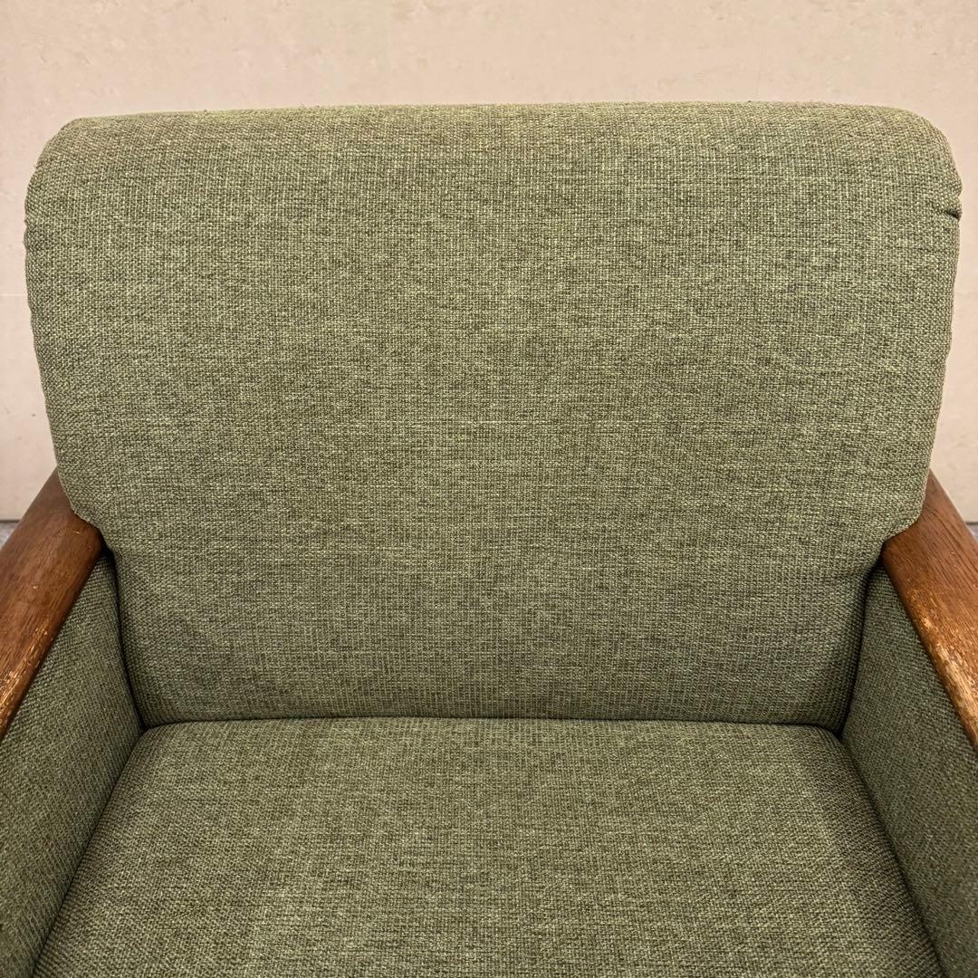 オールドカリモク パネルアーム 1人掛けソファ ②