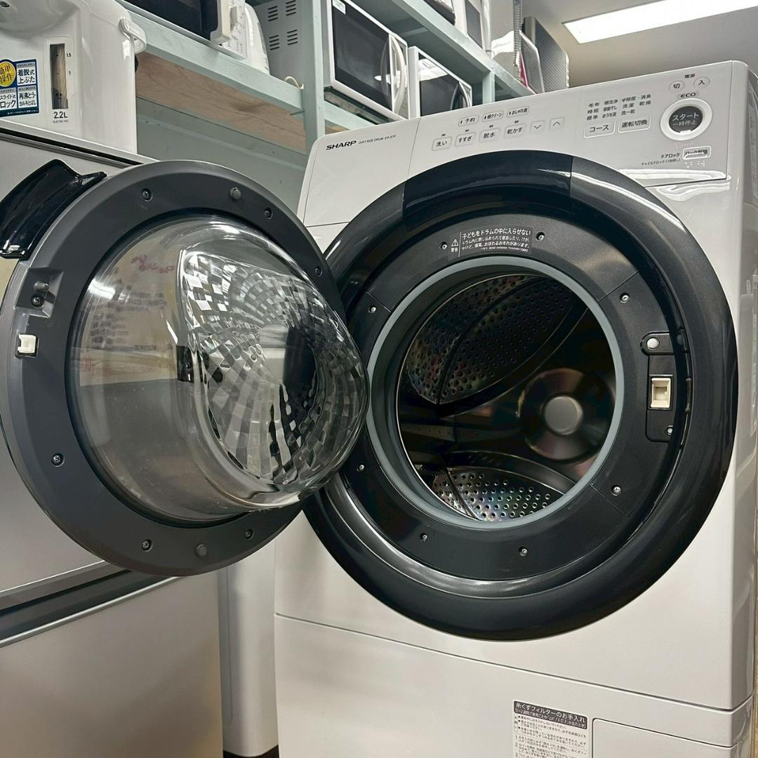 iΦ SHARP ドラム式洗濯機 ES-S7F 2021年製 7kg ホワイト②