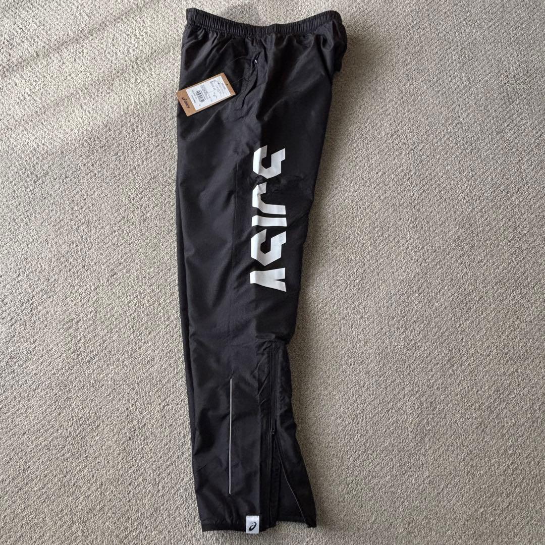 廃盤品！新品ASICS ウインドブレーカー 上下セット 黒 ジャージ