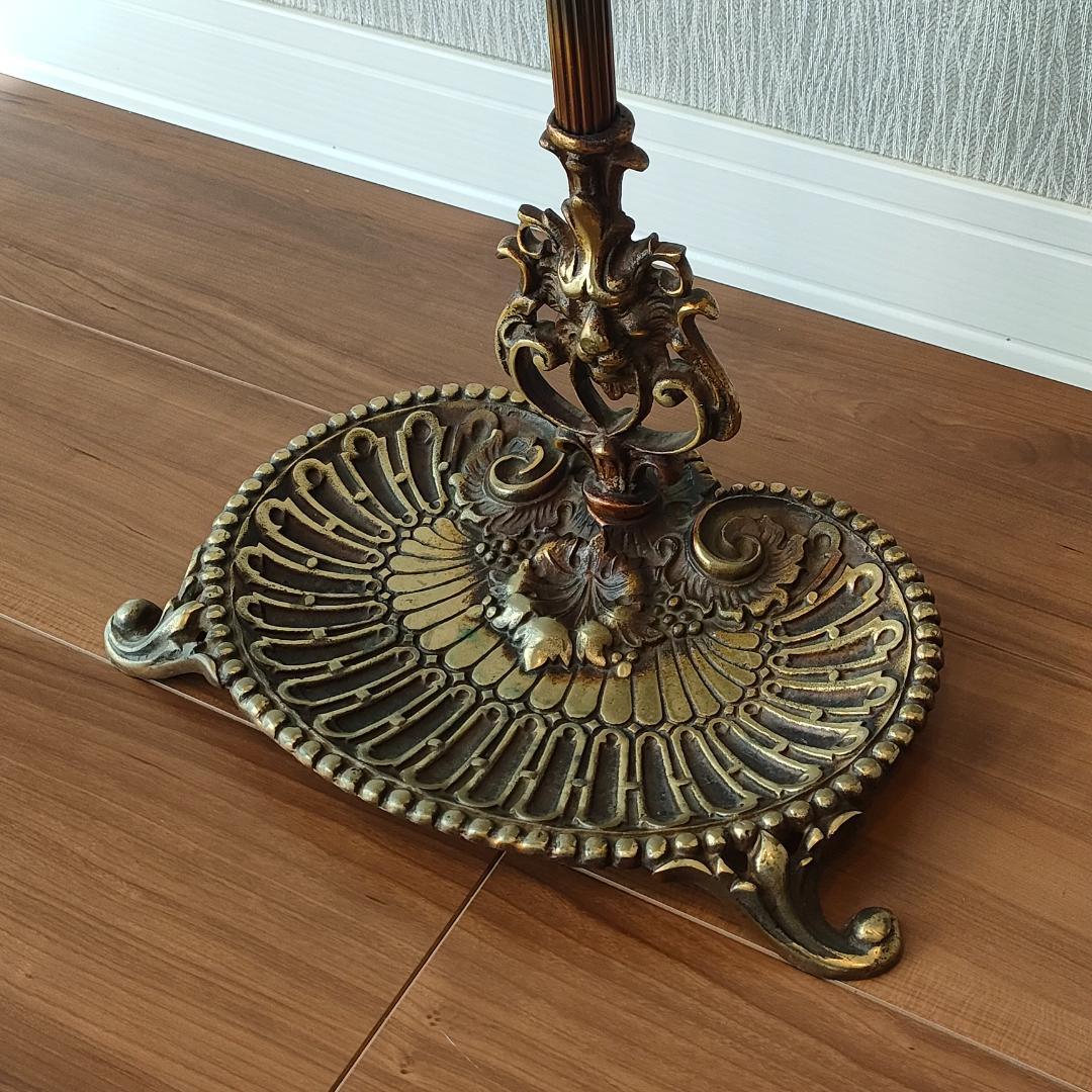 アンティーク　傘立て　杖立て　真鍮　鋳物　アンブレラスタンド