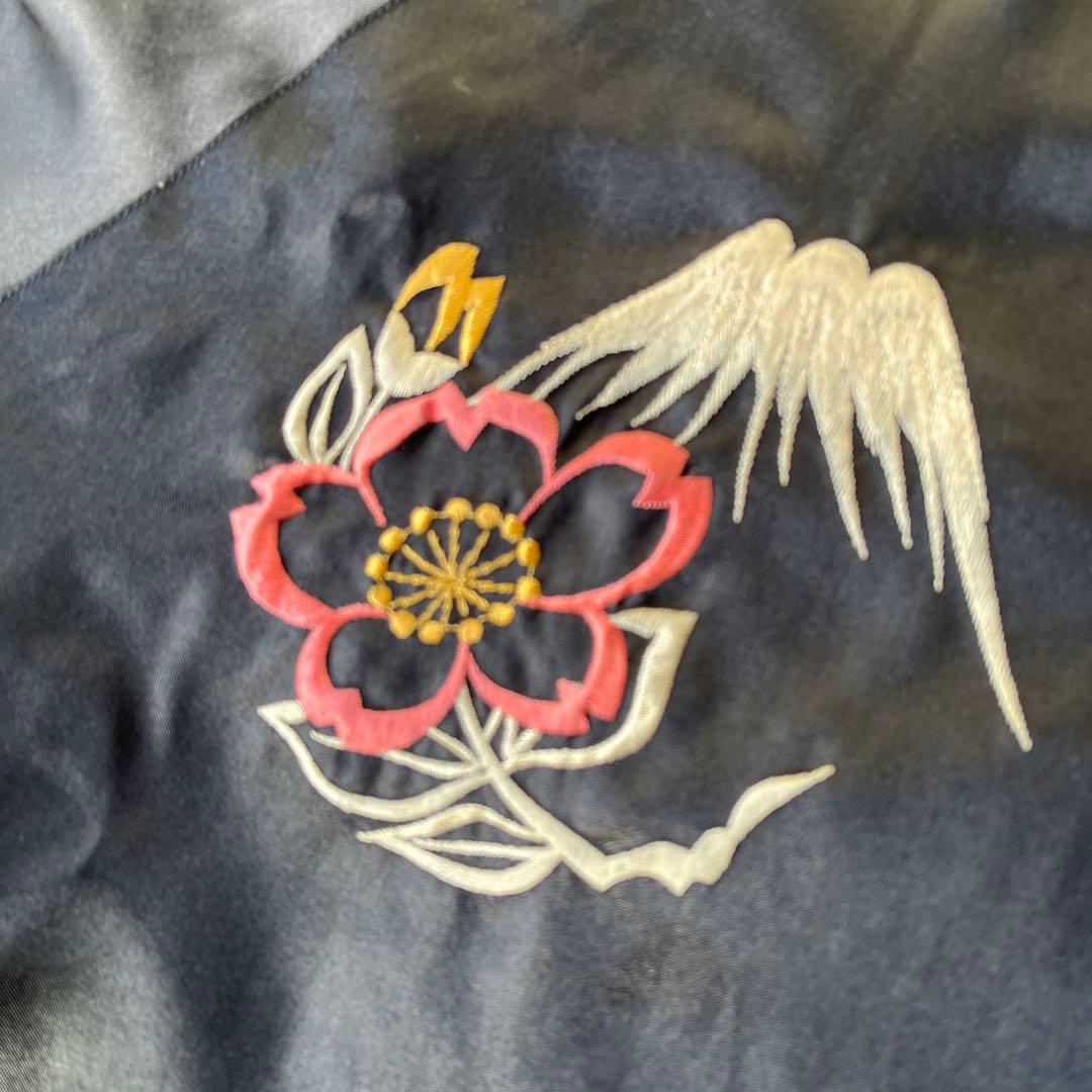 テーラー東洋 スカジャン 鷲　芸者　刺繍 スカジャン リバーシブル　L 漢