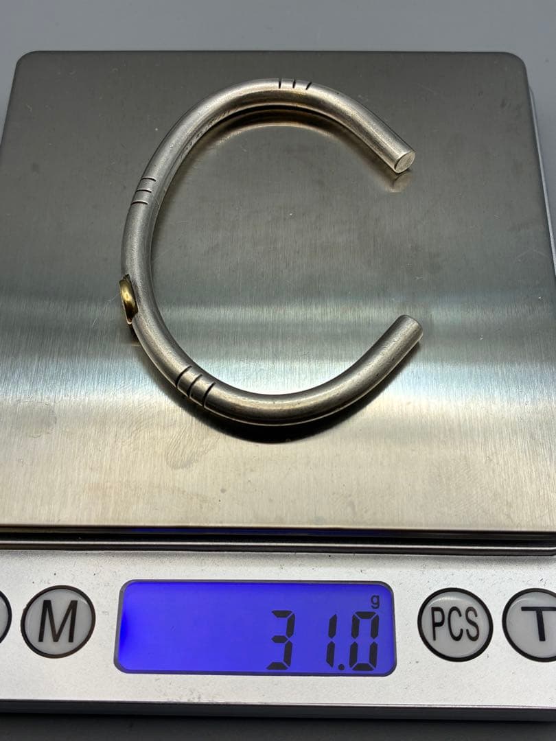 金　銀　バングル　メンズ