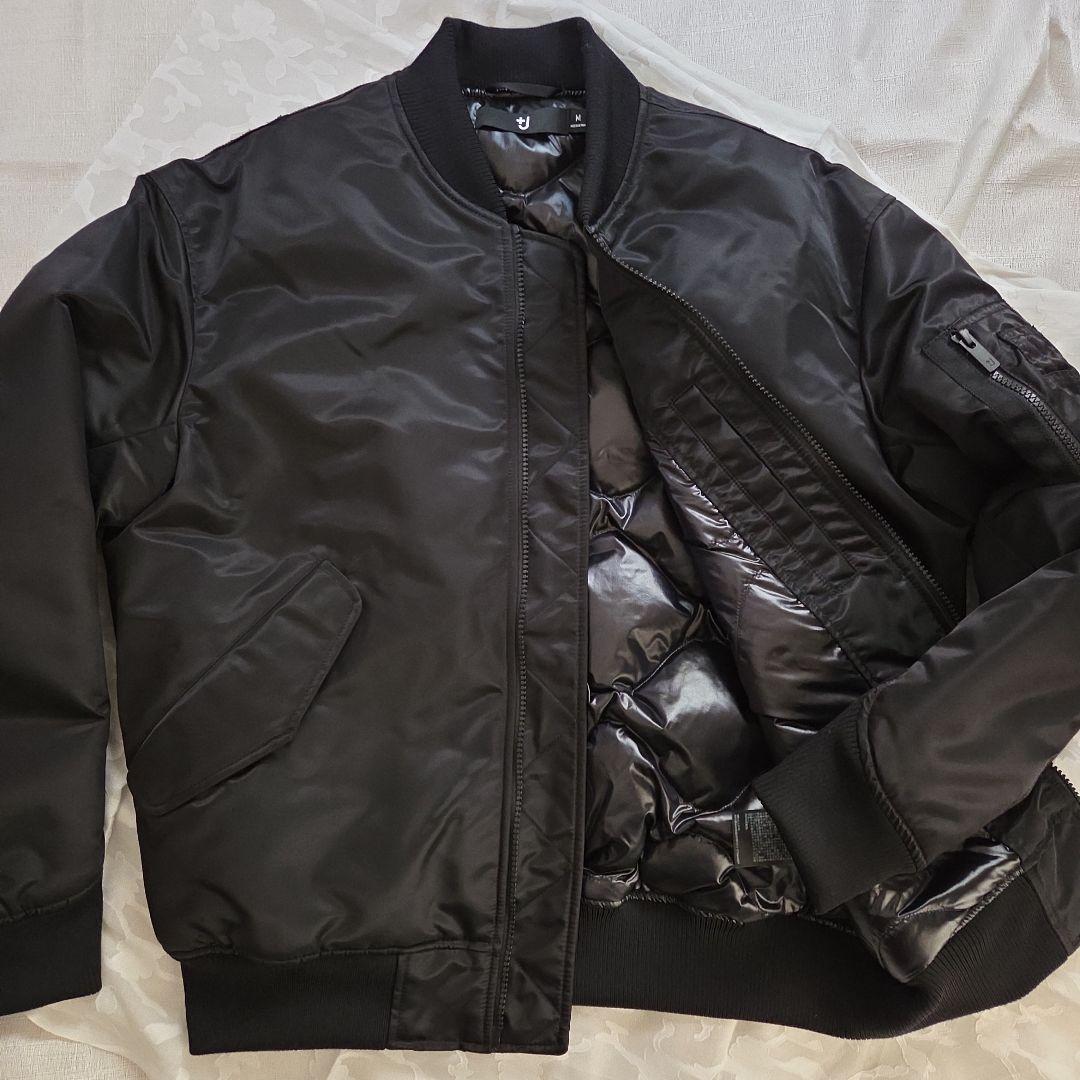 +Jハイブリッド ダウンオーバーサイズMA-1 ユニクロ　ブラック　M