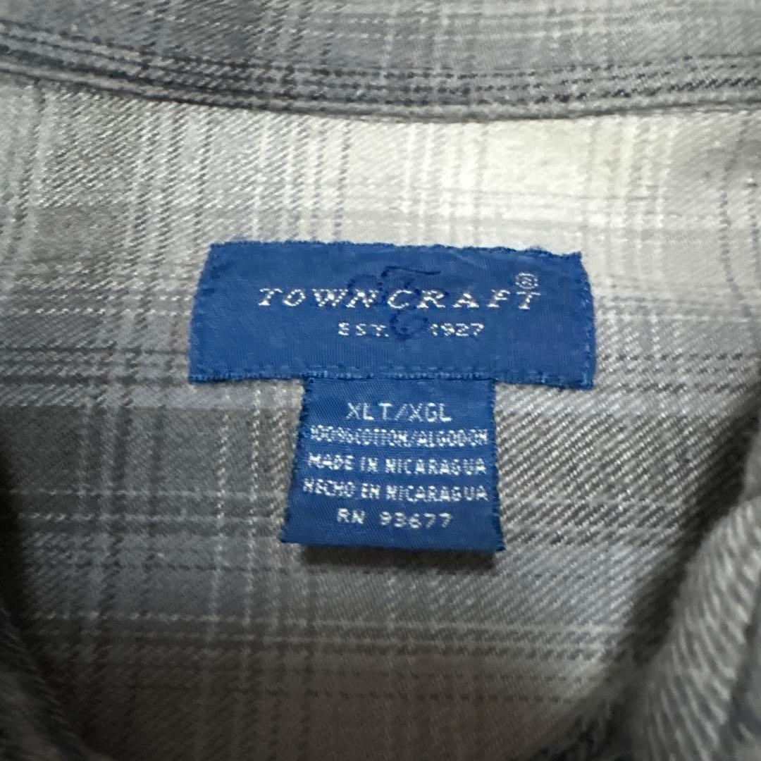 タウンクラフト　ネルシャツ　オンブレ　シャドー