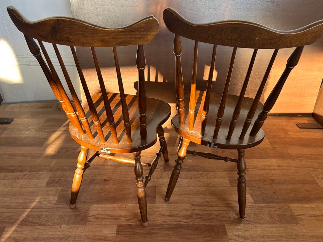 724 柏木工 ウィンザーチェア 2脚セット 木製 北欧　ダイニングチェア　椅子