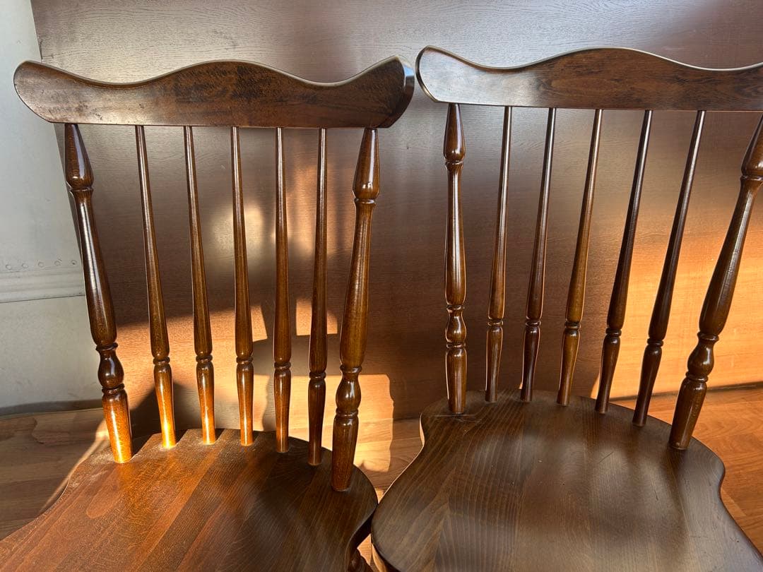 724 柏木工 ウィンザーチェア 2脚セット 木製 北欧　ダイニングチェア　椅子