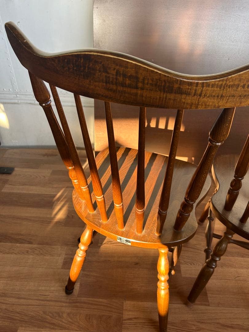 724 柏木工 ウィンザーチェア 2脚セット 木製 北欧　ダイニングチェア　椅子