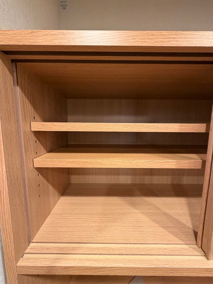 無印　木製カップボード・オーク材 奥行44x高さ175.5cm 幅8 8x