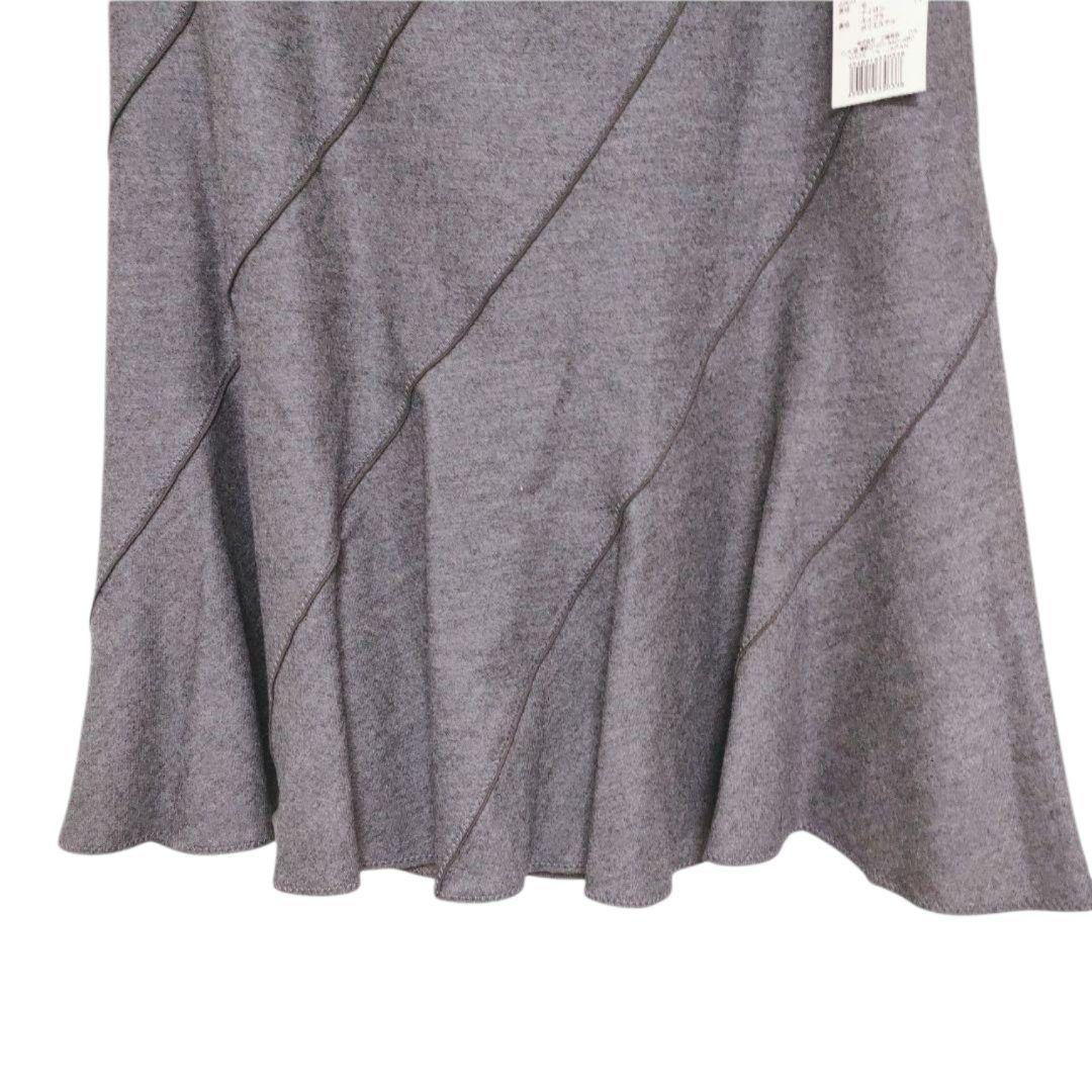 新品タグ付き✨️EPOCA スカート グレー 40 マーメイドライン ミディ丈