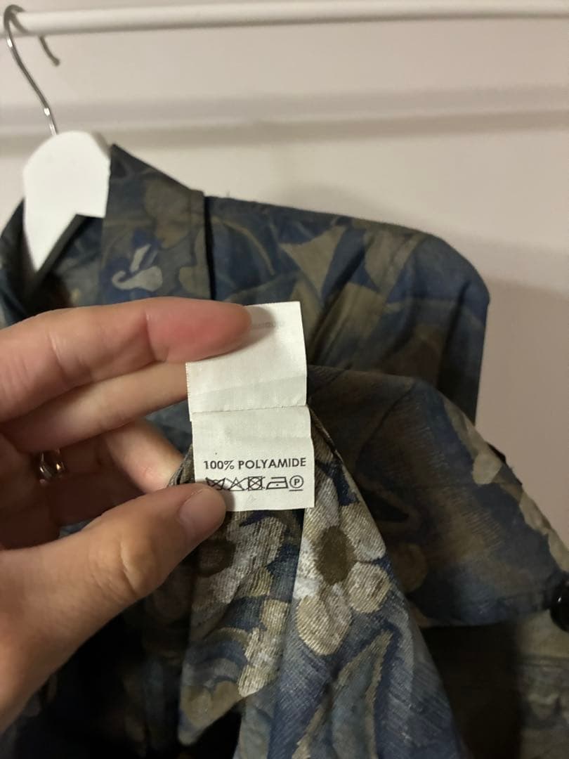 Dries Van Noten 17ss 総柄ポリアミドコート size 44