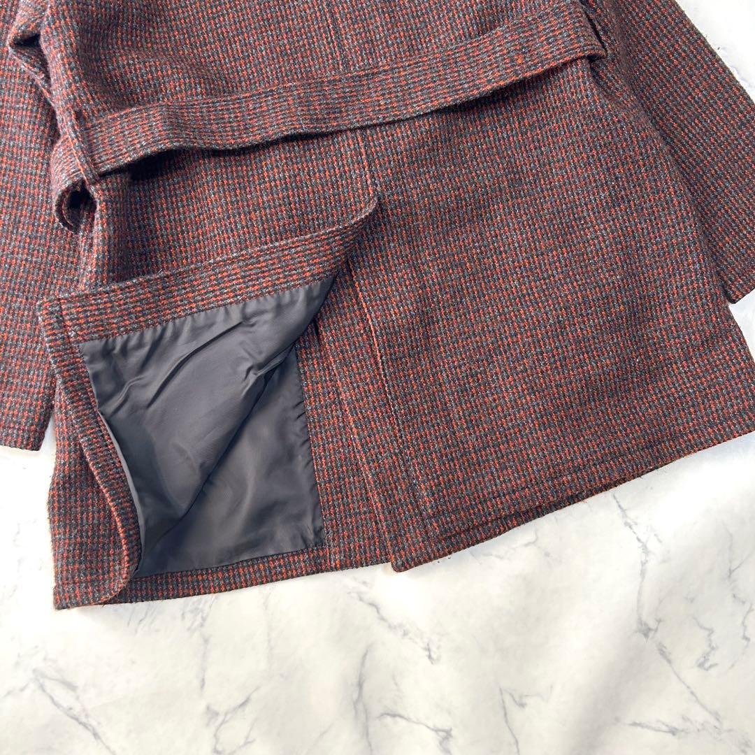 希少✨　美品　トゥモローランド　ベルテッドステンカラーコート　ツイード　ベルト