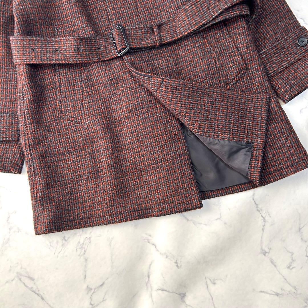 希少✨　美品　トゥモローランド　ベルテッドステンカラーコート　ツイード　ベルト