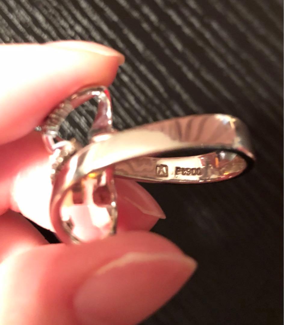 プラチナ　オパール リング　箱付き