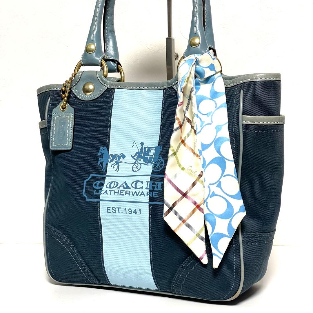 COACH コーチ ヘリテージストライプ トートバッグ 11791 肩掛け