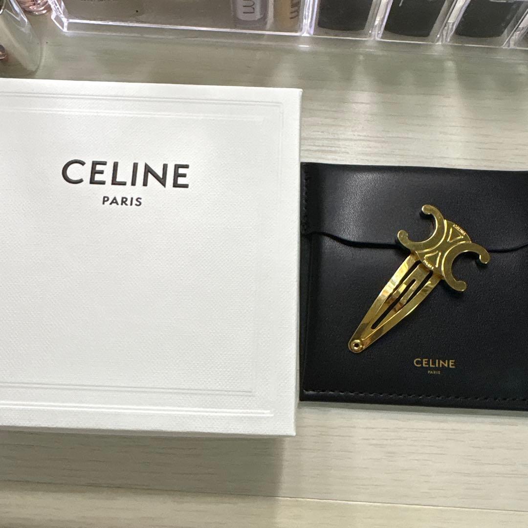 CELINE トリオンフ ヘアクリップ ヘアピン ゴールド 1つ
