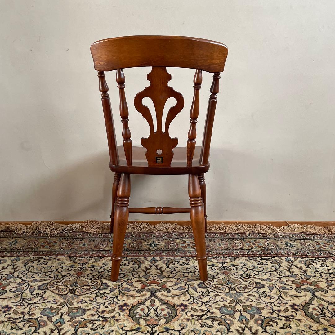 ①コスガ家具　ウィンザーチェア　パイン材　ダイニングチェア