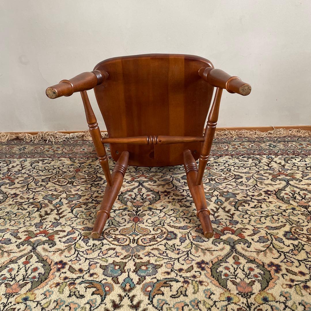 ①コスガ家具　ウィンザーチェア　パイン材　ダイニングチェア