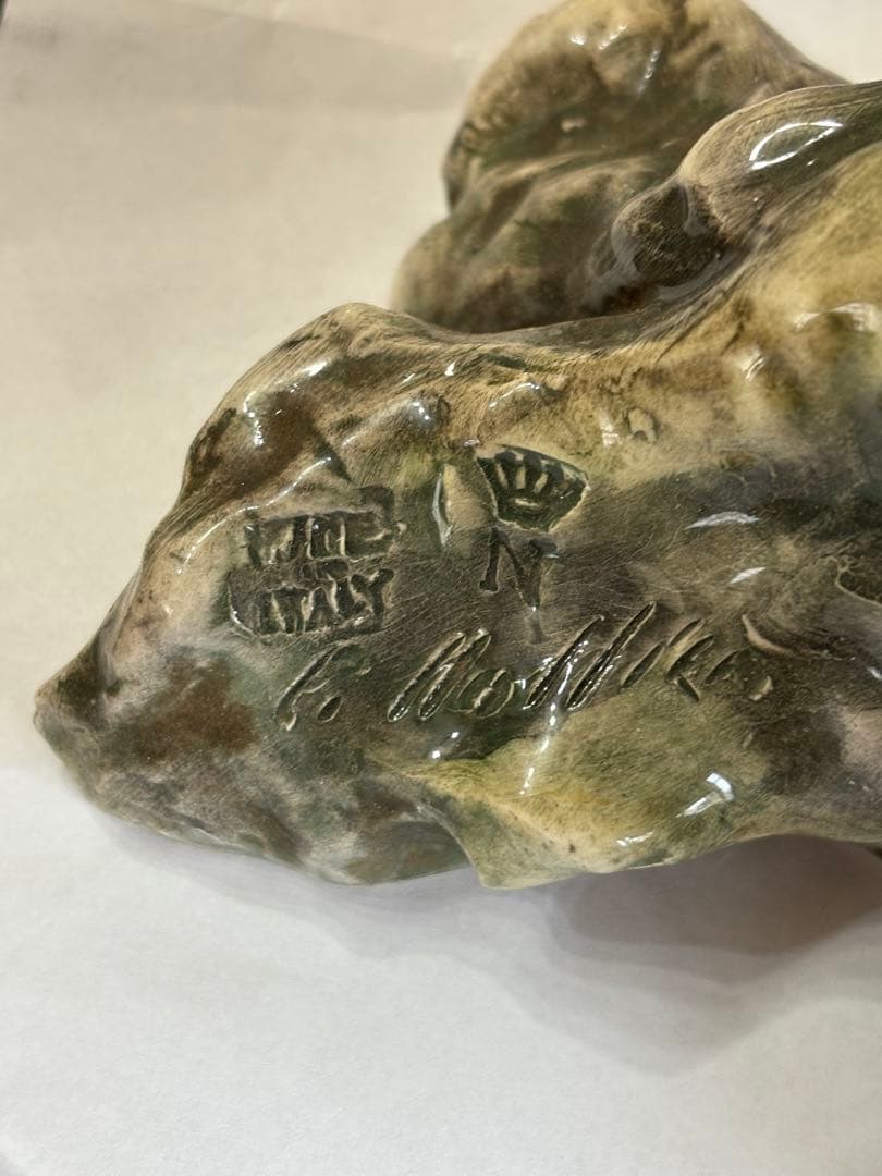 オウム　置き物　イタリア製　オブジェ　コレクション 鳥