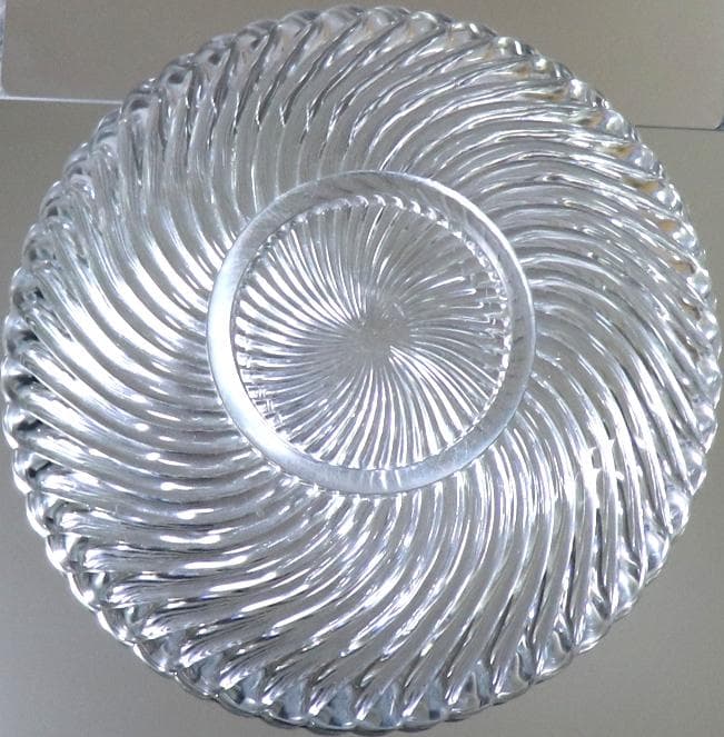 オールド・バカラ 超特大サイズ 7.6kg 41cmバンブー 銀 特大 ガラス鉢