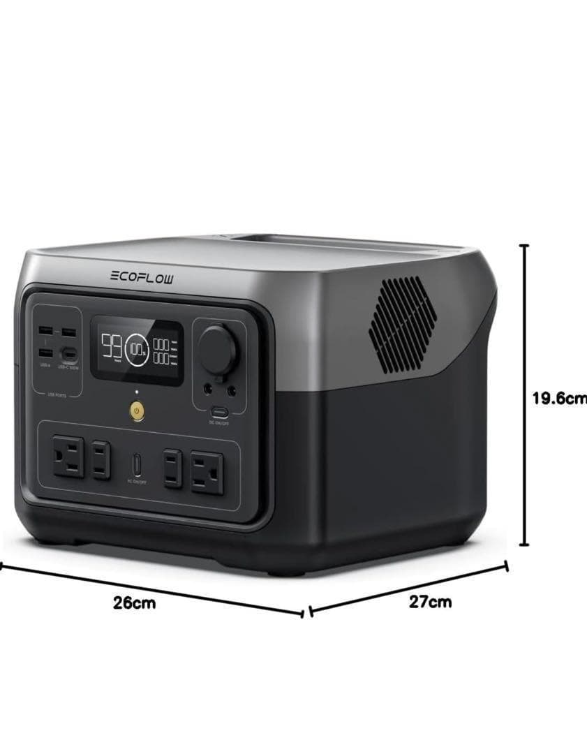 EcoFlow ポータブル電源  2 Max 512Wh 大容量