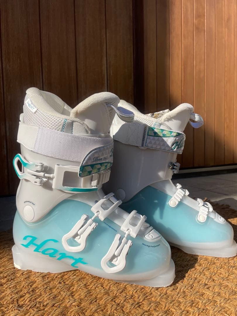 Hart ／ハート25cm⭐︎美品⭐︎女性用 スキー ブーツ ホワイト/アクア