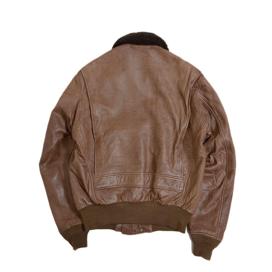 80s BUAER US NAVY G-1 レザー フライトジャケット 42