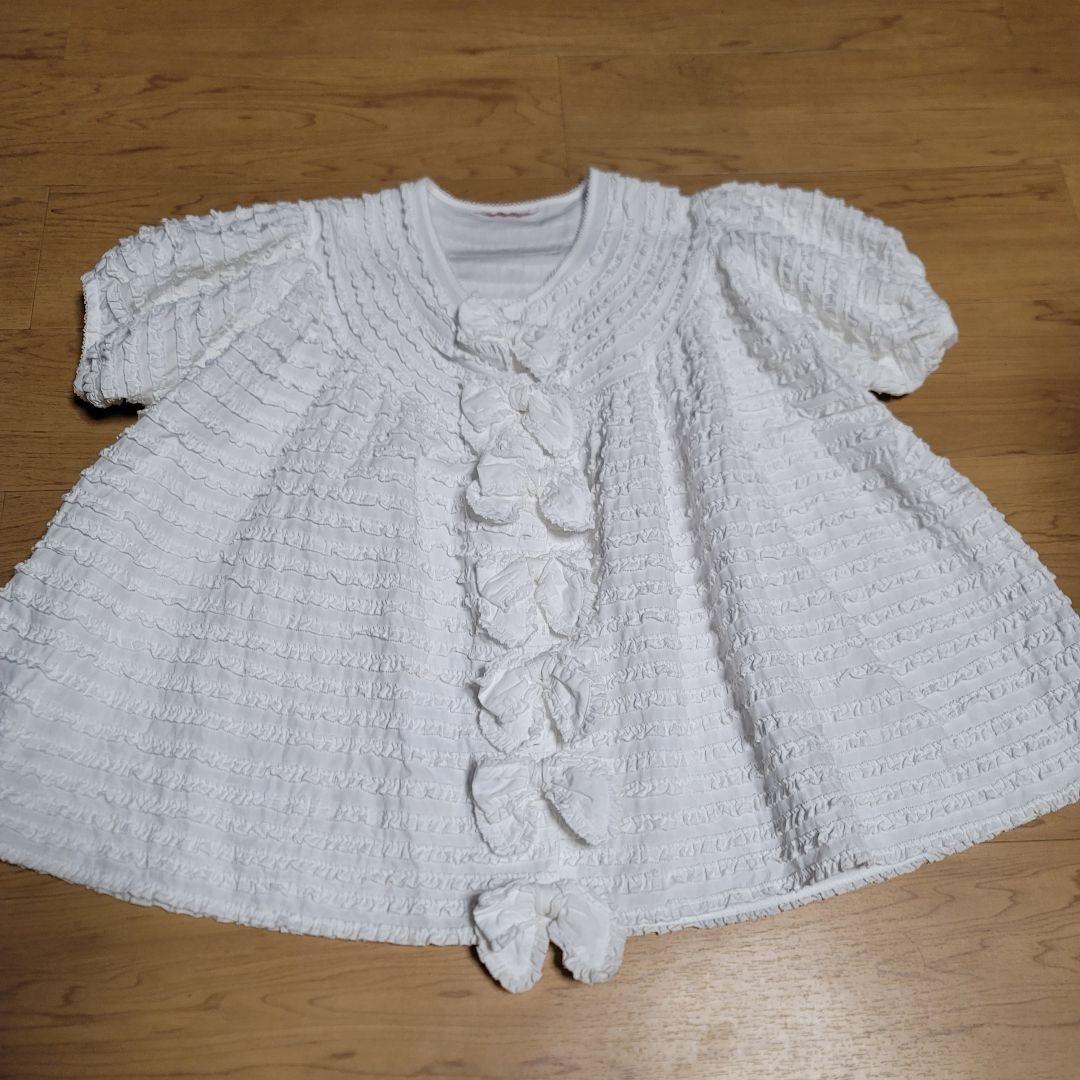 ワンダフルワールド　フリルリボンブラウス#ピンクハウス#ロリータ#可愛いブラウス