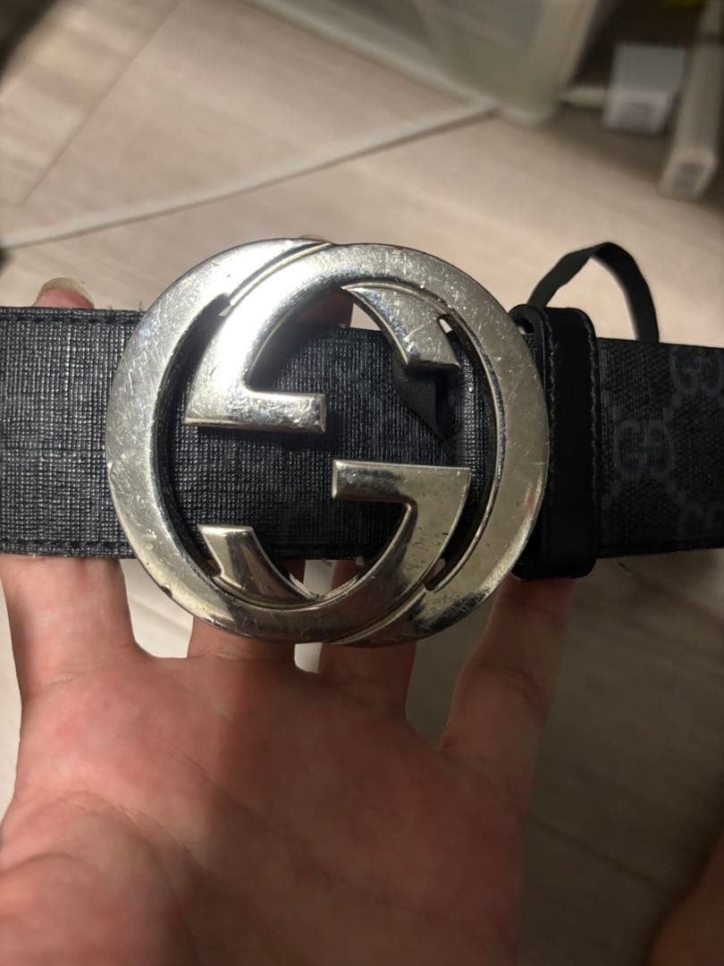 GUCCI ダブルGロゴベルト ブラック