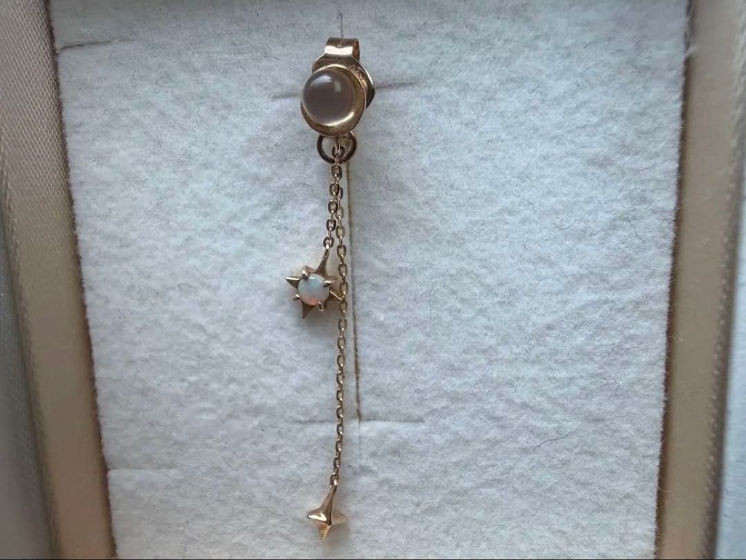 最終値下げ！スタージュエリー　2wayムーンブライトチェーンピアス