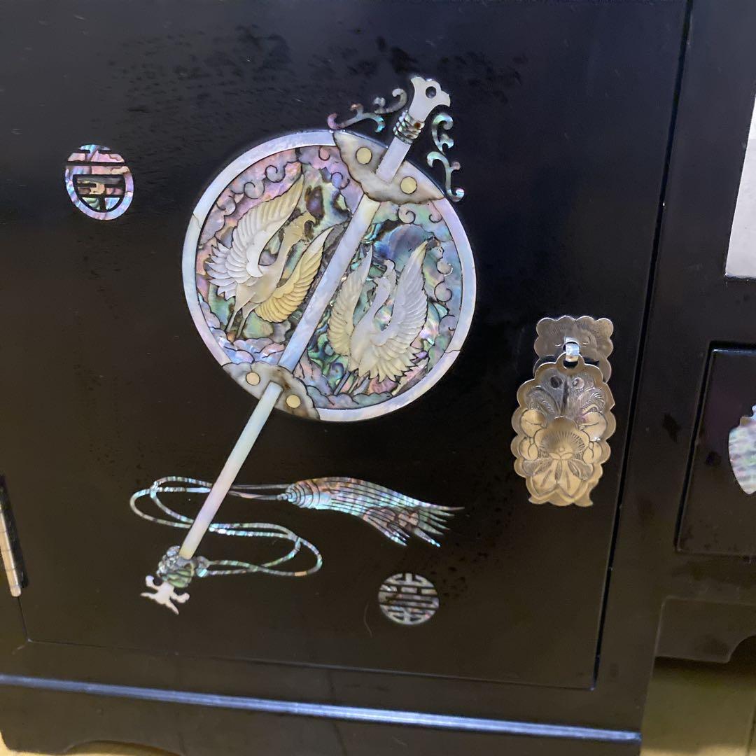 螺鈿細工　収納棚　らでん