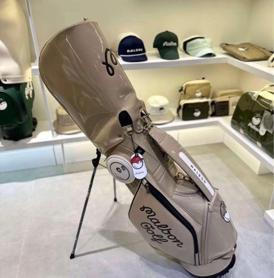 Malbon 新品 マルボン ゴルフ キャディバッグ スタンドバッグ ベージュ