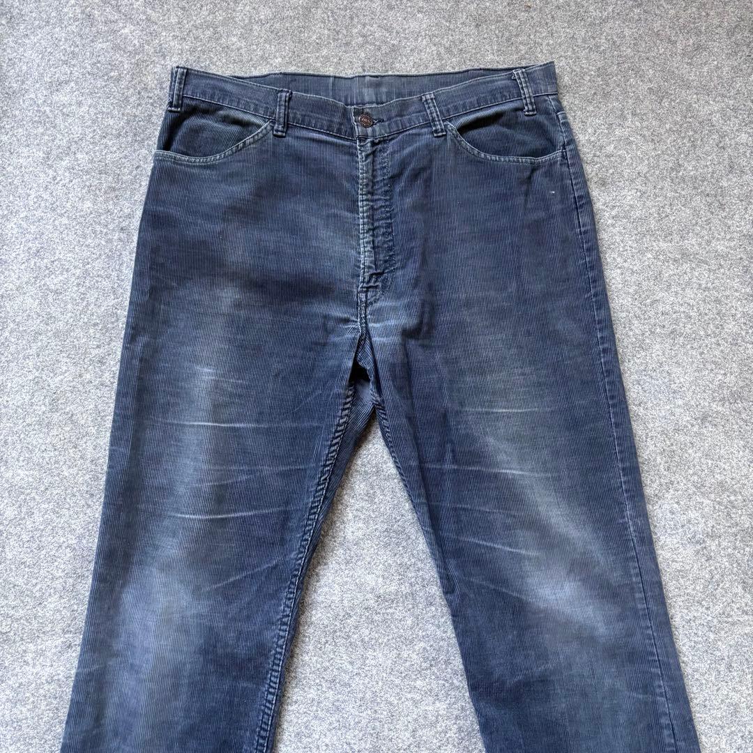 70s 80s【W36】Levi's 519 コーデュロイ ネイビー フェード