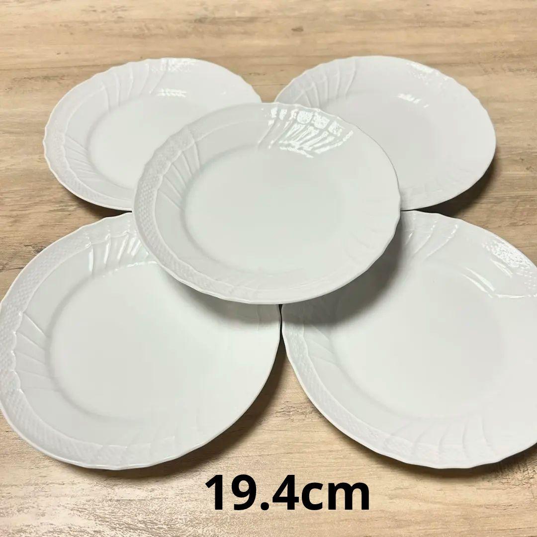 リチャードジノリ ベッキオホワイト 19.4cm プレート 5枚セット