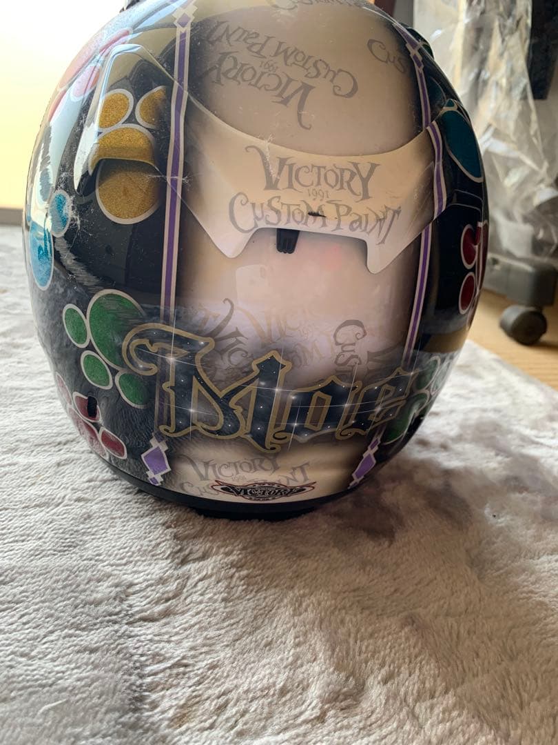 オートレーサー田崎萌選手着用していたヘルメット※展示推薦　※最終値下げ