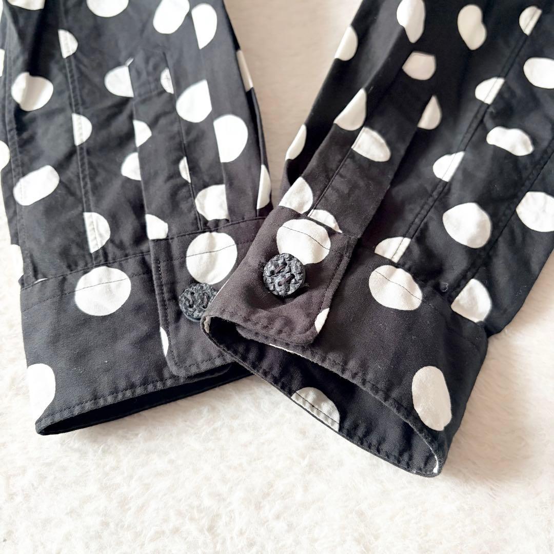 1357 希少✨ コムデギャルソンオムプリュス ドット柄 長袖シャツ L 日本製