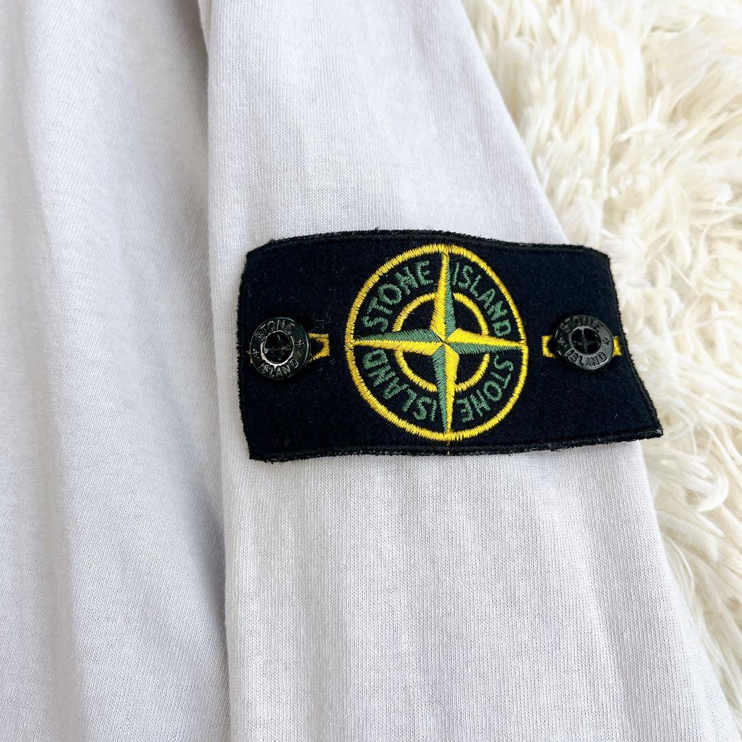 STONE  ロゴワッペン ロングカットソー ライトグレー L