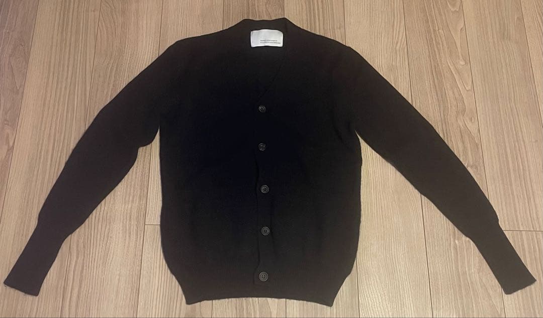 S.E.H. KELLY ダークネイビーカーディガン Sサイズ 手織　英国製