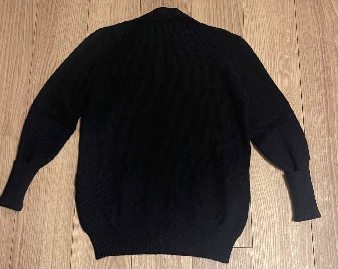 S.E.H. KELLY ダークネイビーカーディガン Sサイズ 手織　英国製