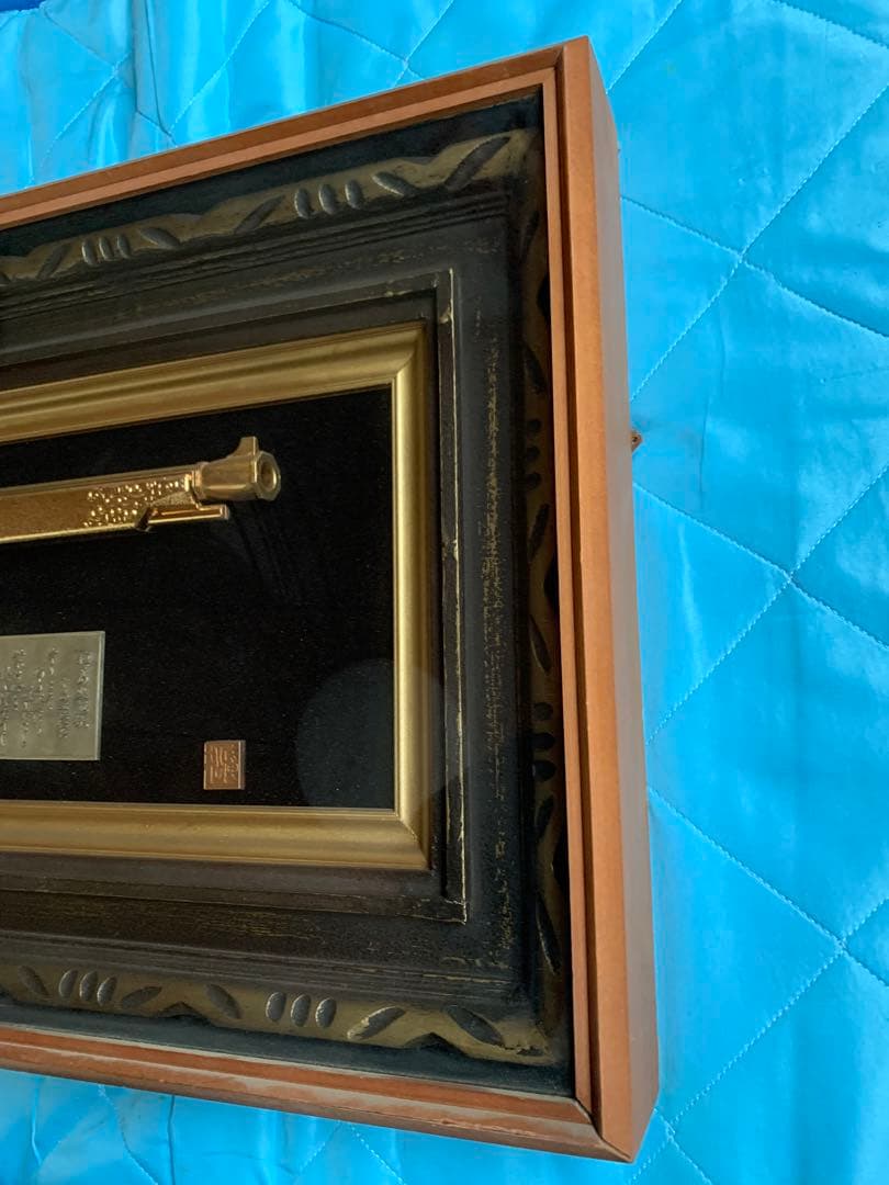 特選美術品　黄金種子島火縄銃　額縁入り　アンティーク