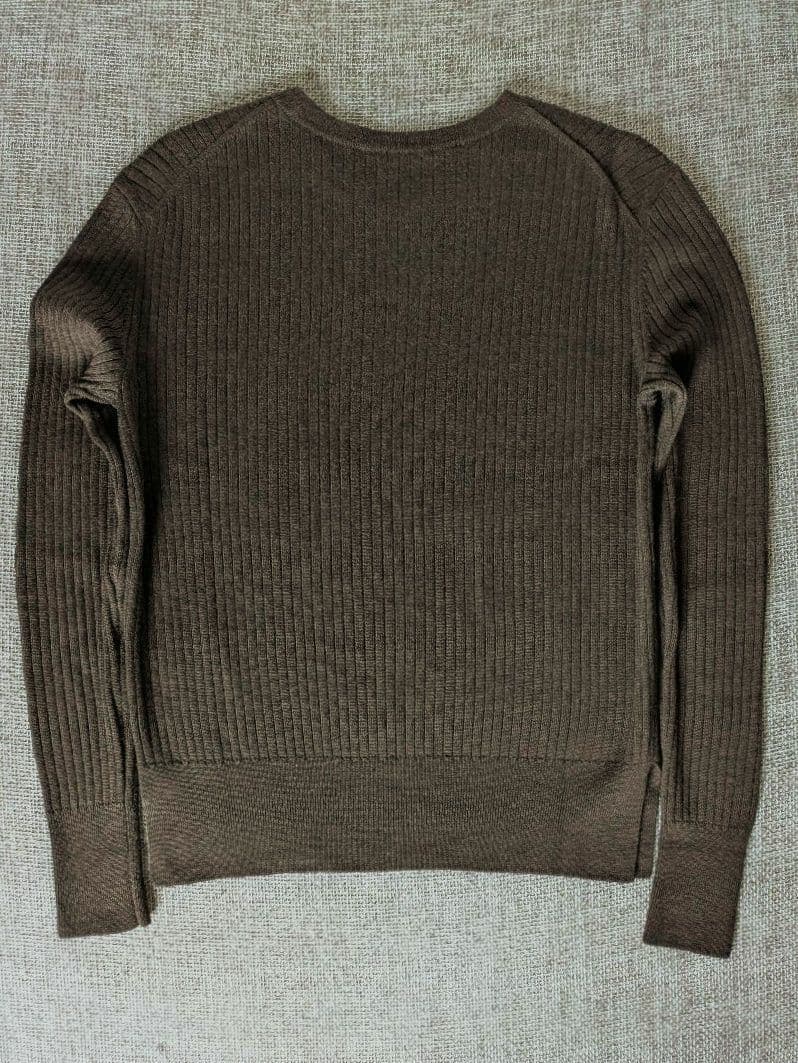 Deuxieme Classe　リブ　ニット　プルオーバー　ブラウン