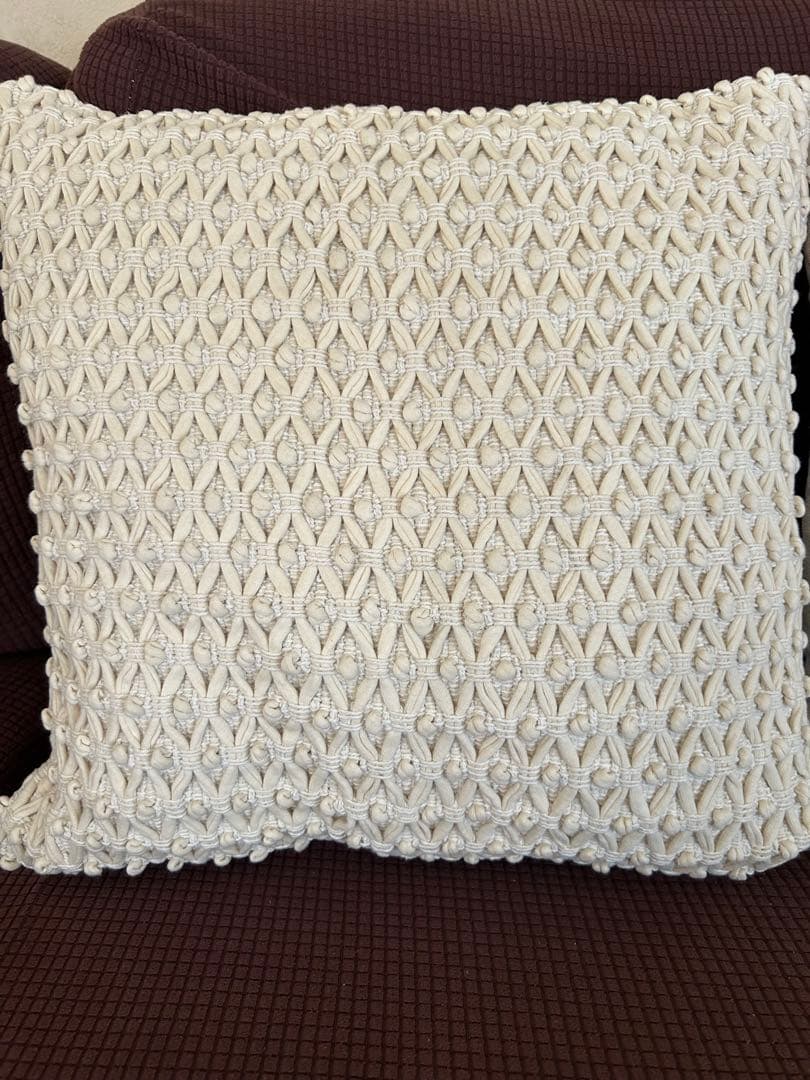 ACTUS アクタス　クッションカバー　2枚　ベージュ　アイボリー