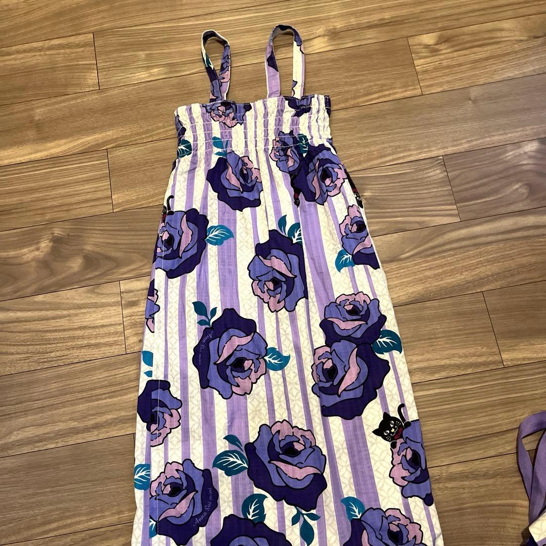 専用です‼︎ ヘアバンド付き アナスイミニ 猫 2way 浴衣 ワンピース 帯