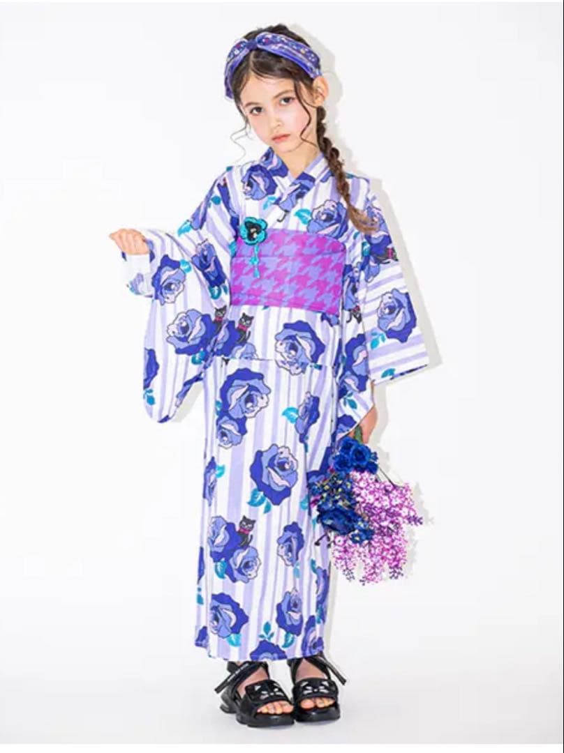 専用です‼︎ ヘアバンド付き アナスイミニ 猫 2way 浴衣 ワンピース 帯