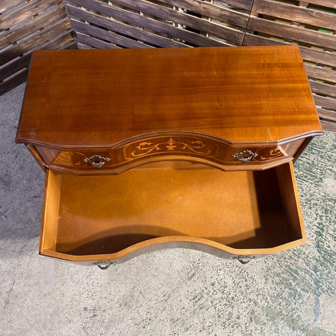 K892 TAROCCO VACCARI イタリア製 3段チェスト 象嵌 猫脚