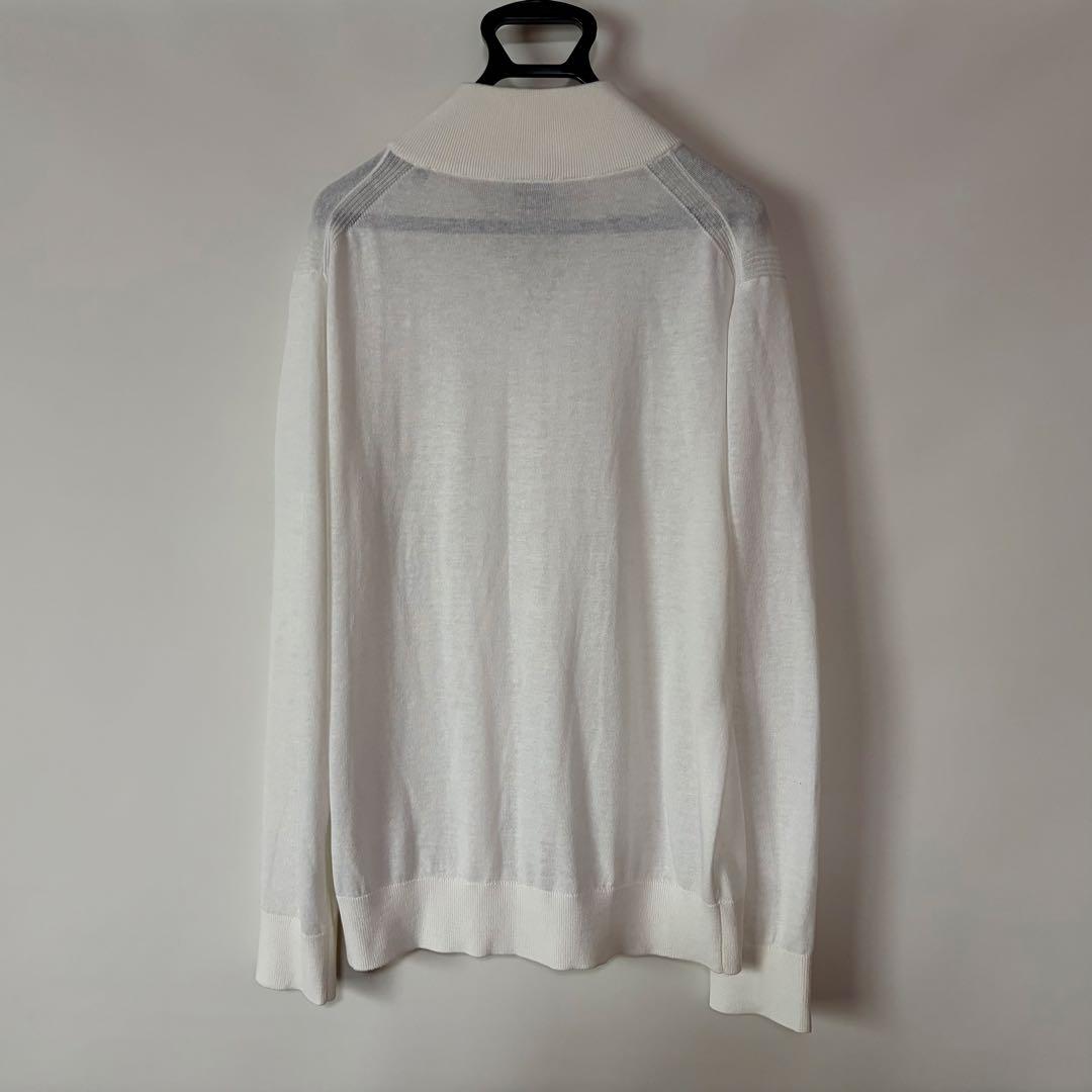 アルマーニエクスチェンジ ドライバーズニット L ホワイト 一回着用