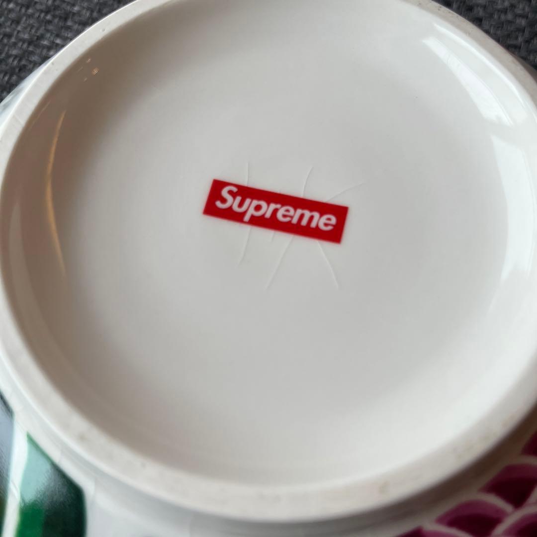 中古★Supreme 花柄 丼 直径約20cm 鯉の和柄