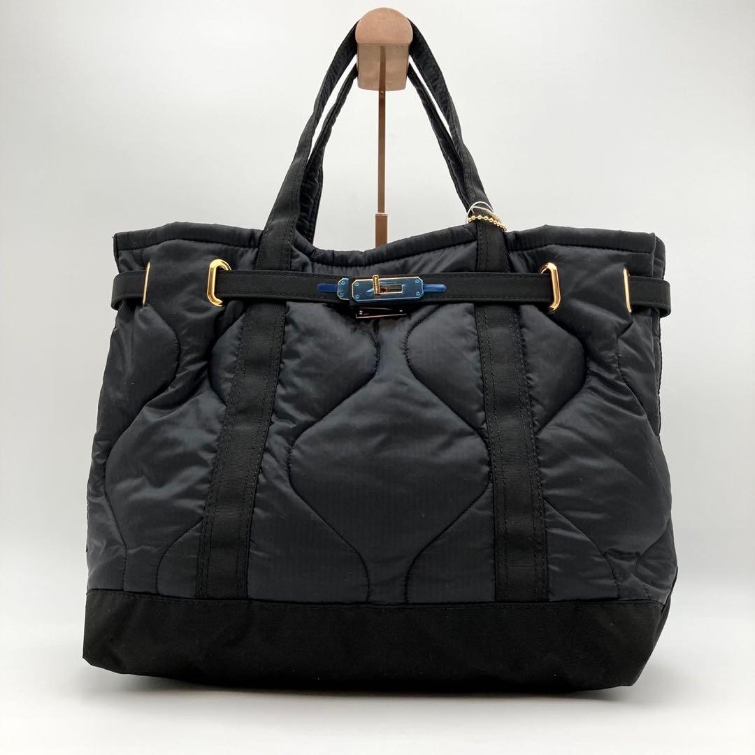 JKayO✨シータパランティカ トートバッグ 黒ナイロン ターンロック