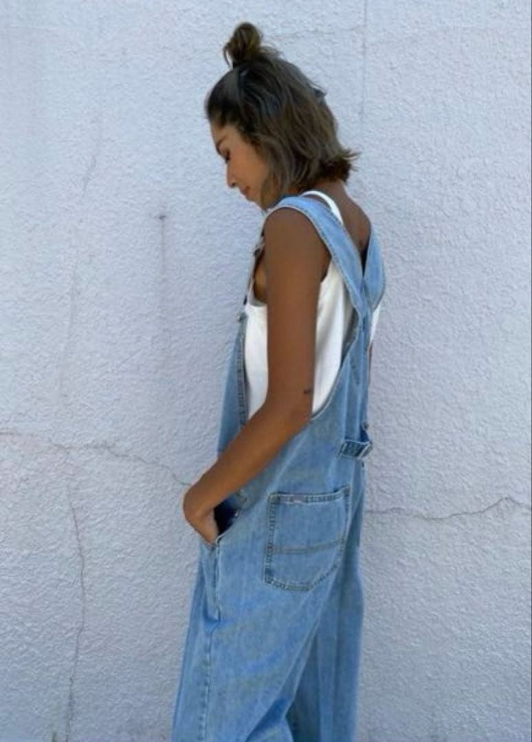 sudo デニムサロペット tablethotel ライトブルー